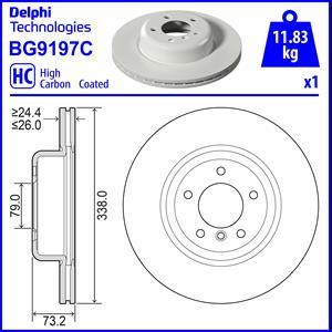 Delphi BG9197C - Bremžu diski autodraugiem.lv