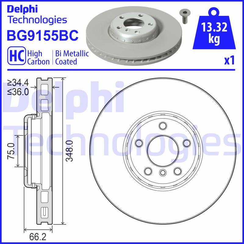 Delphi BG9155BC - Bremžu diski autodraugiem.lv