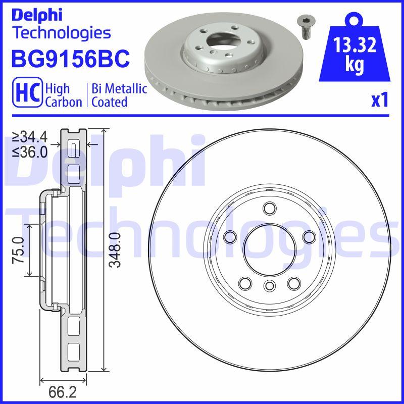 Delphi BG9156BC - Bremžu diski autodraugiem.lv