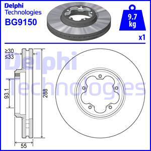 Delphi BG9150 - Bremžu diski autodraugiem.lv