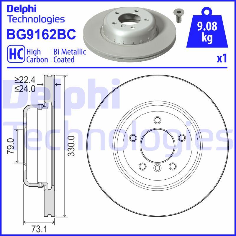Delphi BG9162BC - Bremžu diski autodraugiem.lv