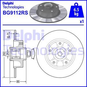Delphi BG9112RS - Bremžu diski autodraugiem.lv