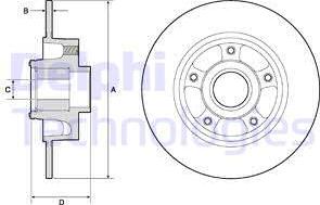 Delphi BG9137RS - Bremžu diski autodraugiem.lv