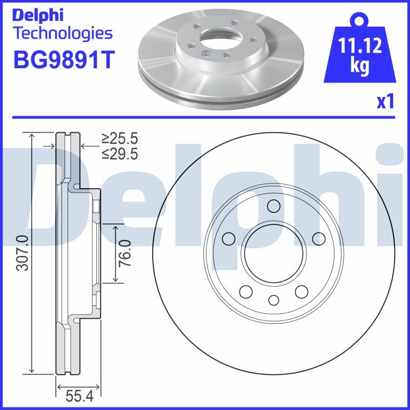 Delphi BG9891T - Bremžu diski autodraugiem.lv