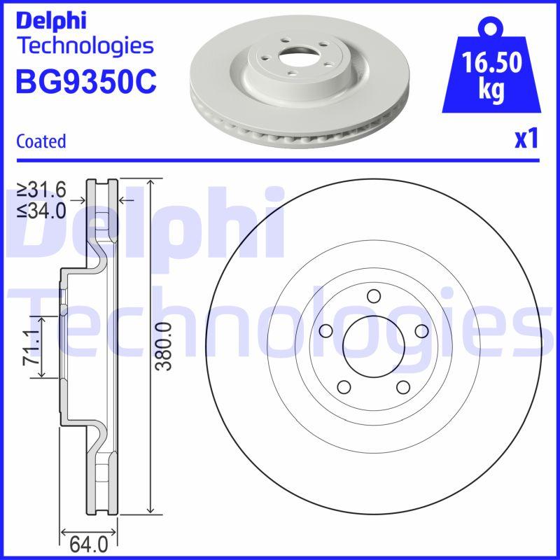 Delphi BG9350C - Bremžu diski autodraugiem.lv