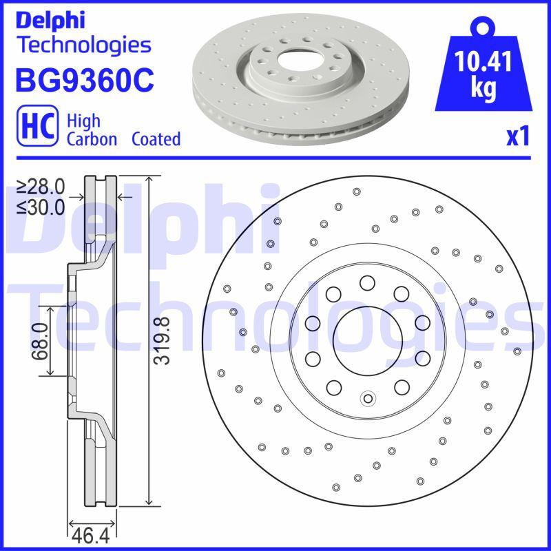 Delphi BG9360C - Bremžu diski autodraugiem.lv