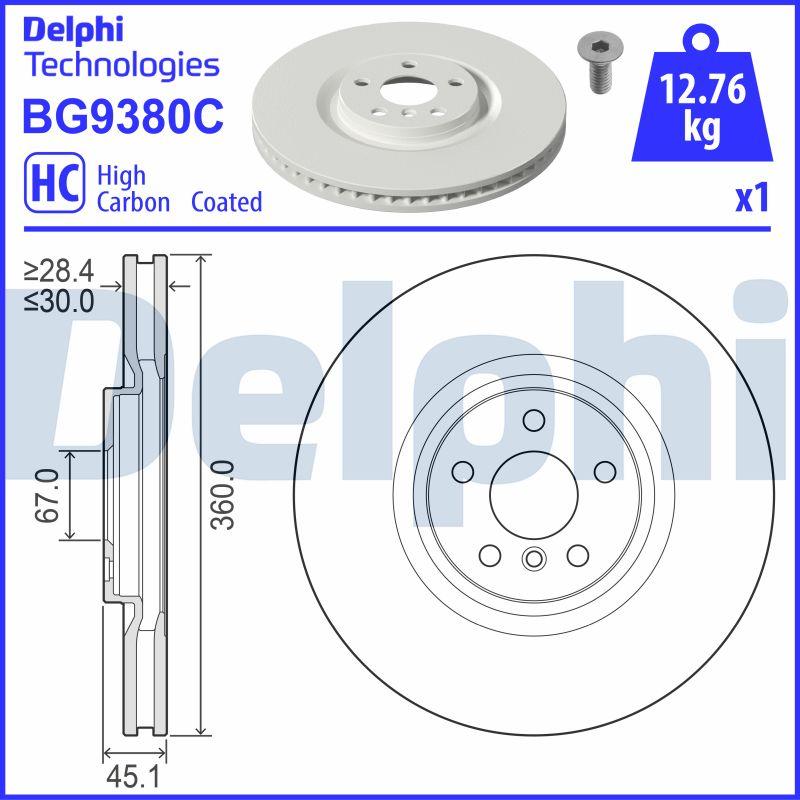 Delphi BG9380C - Bremžu diski autodraugiem.lv