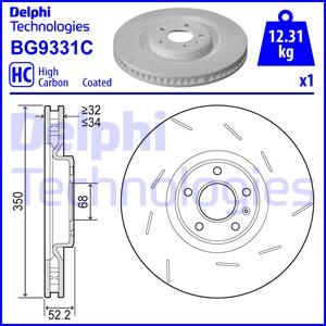 Delphi BG9331C - Bremžu diski autodraugiem.lv