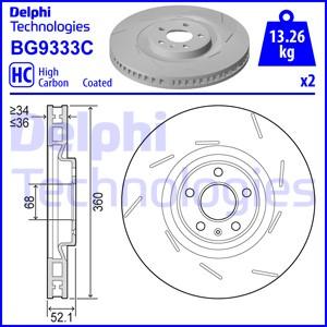Delphi BG9333C - Bremžu diski autodraugiem.lv