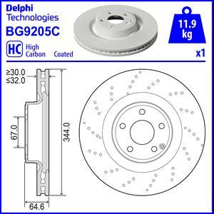 Delphi BG9205C-19B1 - Bremžu diski autodraugiem.lv