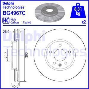 Delphi BG4967C - Bremžu diski autodraugiem.lv