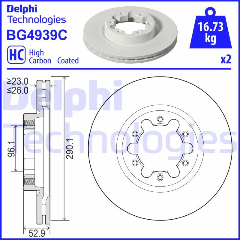 Delphi BG4939C - Bremžu diski autodraugiem.lv