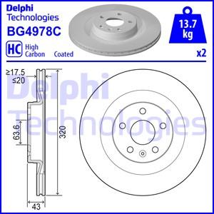 Delphi BG4978C-18B1 - Bremžu diski autodraugiem.lv