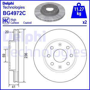 Delphi BG4972C - Bremžu diski autodraugiem.lv