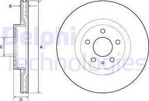Delphi BG4654C - Bremžu diski autodraugiem.lv