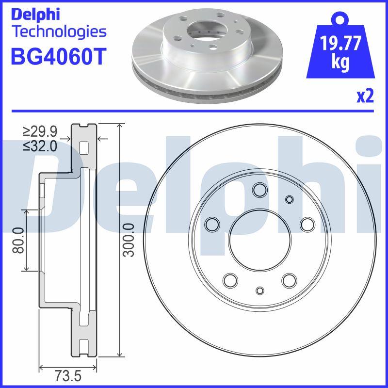 Delphi BG4060T - Bremžu diski autodraugiem.lv
