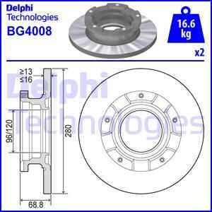 Delphi BG4008 - Bremžu diski autodraugiem.lv