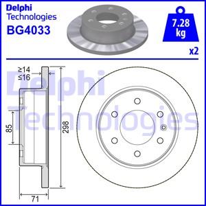 Delphi BG4033 - Bremžu diski autodraugiem.lv
