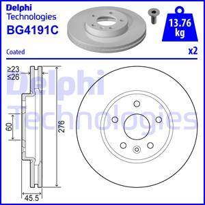 Delphi BG4191-C - Bremžu diski autodraugiem.lv