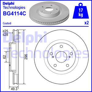 Delphi BG4114C - Bremžu diski autodraugiem.lv