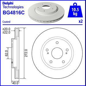 Delphi BG4816C - Bremžu diski autodraugiem.lv