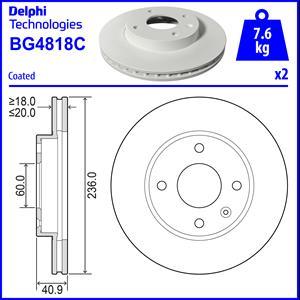 Delphi BG4818C - Bremžu diski autodraugiem.lv