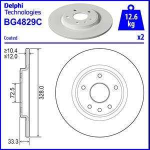 Delphi BG4829C - Bremžu diski autodraugiem.lv