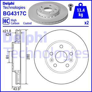 Delphi BG4317C - Bremžu diski autodraugiem.lv