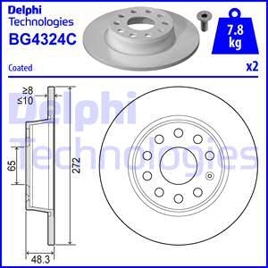 Delphi BG4324C-18B1 - Bremžu diski autodraugiem.lv
