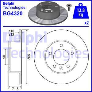 Delphi BG4320 - Bremžu diski autodraugiem.lv