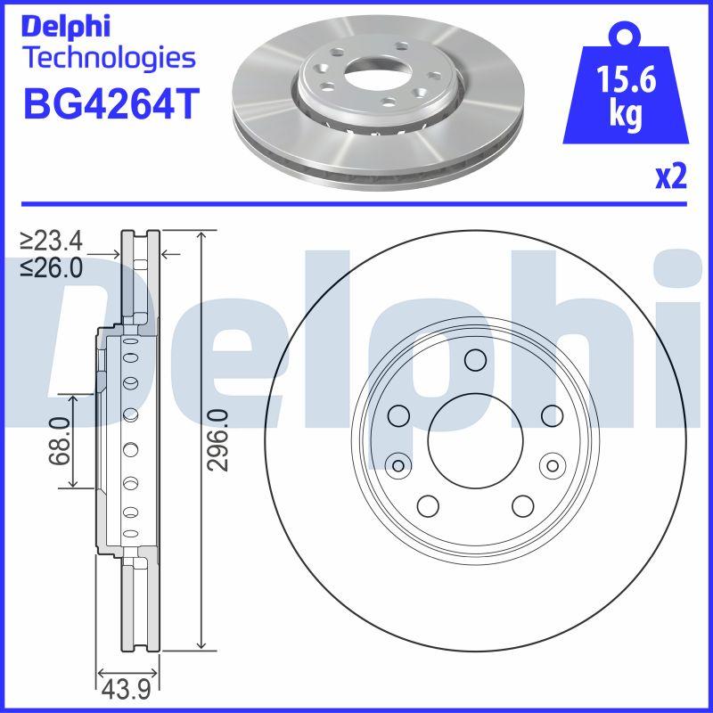 Delphi BG4264T - Bremžu diski autodraugiem.lv