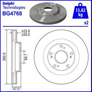 Delphi BG4768 - Bremžu diski autodraugiem.lv