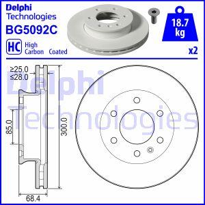 Delphi BG5092C - Bremžu diski autodraugiem.lv