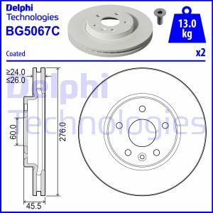 Delphi BG5067C - Bremžu diski autodraugiem.lv