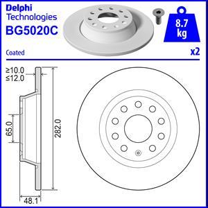 Delphi BG5020C-18B1 - Bremžu diski autodraugiem.lv