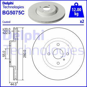 Delphi BG5075C - Bremžu diski autodraugiem.lv