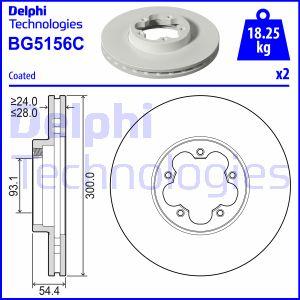Delphi BG5156C - Bremžu diski autodraugiem.lv