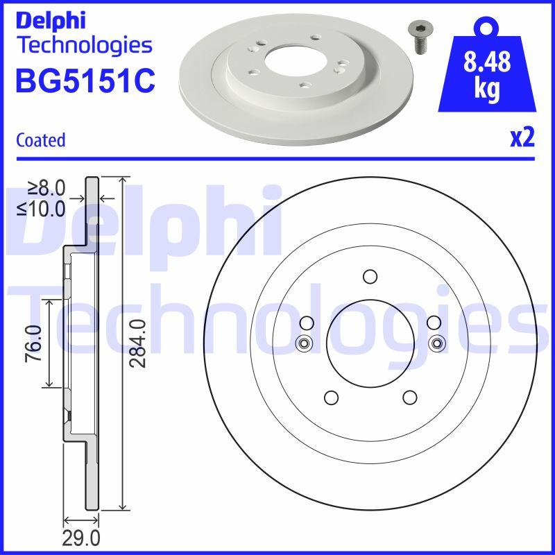 Delphi BG5151C - Bremžu diski autodraugiem.lv