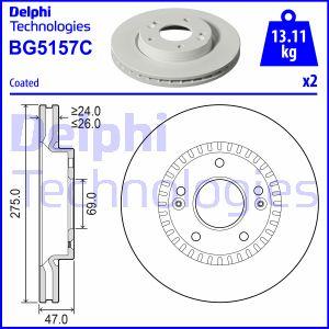 Delphi BG5157C - Bremžu diski autodraugiem.lv