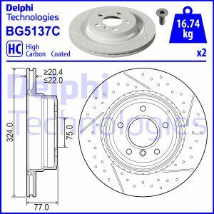 Delphi BG5137C - Bremžu diski autodraugiem.lv