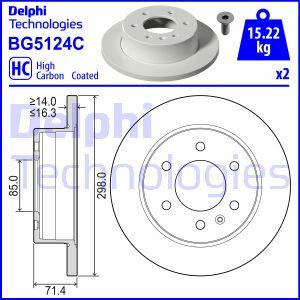 Delphi BG5124C - Bremžu diski autodraugiem.lv