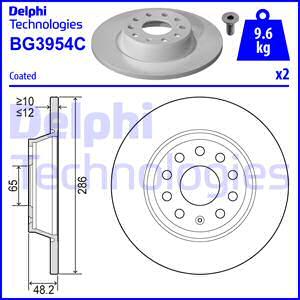 Delphi BG3954C - Bremžu diski autodraugiem.lv
