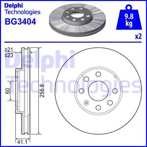 Delphi BG3404 - Bremžu diski autodraugiem.lv