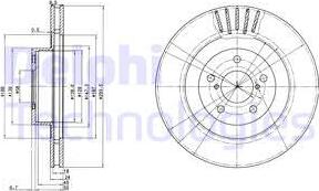 Delphi BG3413 - Bremžu diski autodraugiem.lv