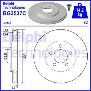 Delphi BG3537C - Bremžu diski autodraugiem.lv