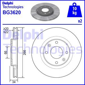 Delphi BG3620 - Bremžu diski autodraugiem.lv