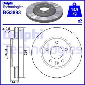 Delphi BG3893 - Bremžu diski autodraugiem.lv