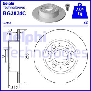 Delphi BG3834C - Bremžu diski autodraugiem.lv