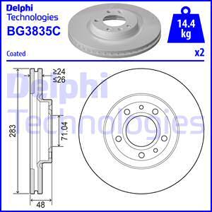 Delphi BG3835C - Bremžu diski autodraugiem.lv