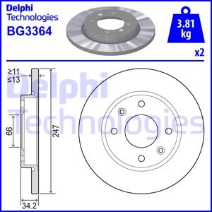 Delphi BG3364 - Bremžu diski autodraugiem.lv